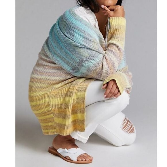 NWT Anthropologie Pilcro Space-Dyed Open Front Cardigan - Picture 3 of 14